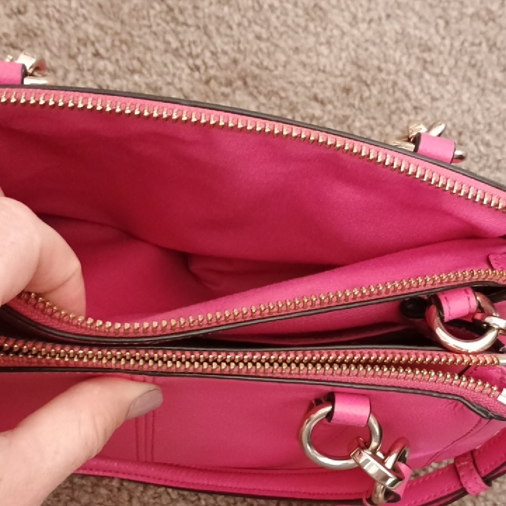 Coach Pink Handbag with Signature Wristlet - Picture 7 of 11